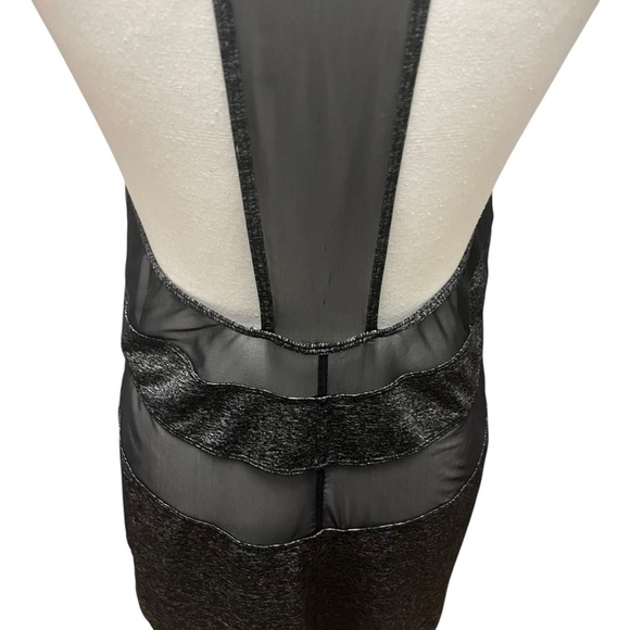 Lululemon If You're Lucky Tank Heathered Black Size Small Mesh Inserts *Pls Read - Picture 5 of 12